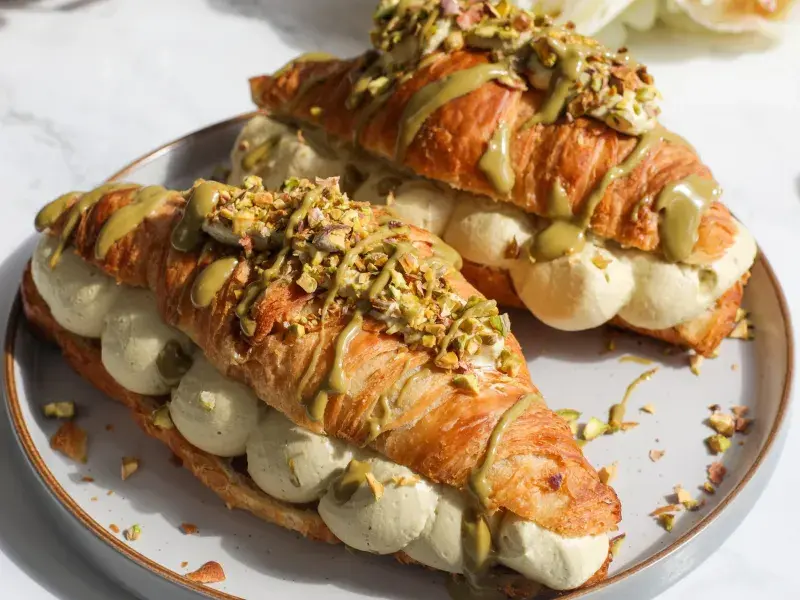 Savor the Pistachio Croissant